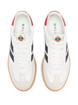 Кожаные кеды Retro Crest в полоску Bally, белый 32118418 | белый