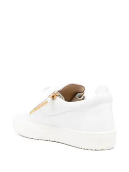 Кроссовки Frankie на шнуровке с застежкой-молнией Giuseppe Zanotti, белый 31904621 | белый