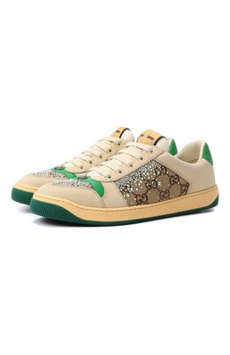 Комбинированные кеды Screener Gucci 812041/aaeb2