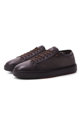 Кожаные кеды Cleanic Santoni mbcg21533neapece