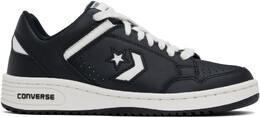 Низкие кроссовки из черно-белой кожи Weapon Converse 16680881 | black/black/white