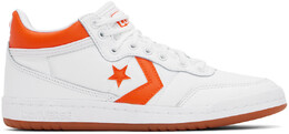 Бело-оранжевые кроссовки CONS Fastbreak Pro Mid Top Converse 16064101 | white/orange/white