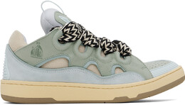 Синие и зеленые кожаные кроссовки Curb Lanvin, Pale blue 17035061 | pale blue
