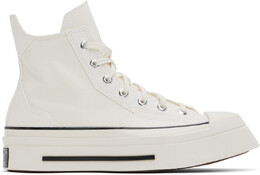 Белые высокие кеды Chuck 70 De Luxe Squared Converse 16064381 | egret/black/egret