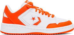 Белые и оранжевые кроссовки Weapon Low Top Converse 16680851 | white/orange/white