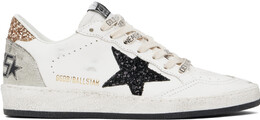 Белые кроссовки Ball Star Golden Goose, White/Black/Gold/Ice 16901951 | white/black/gold/ice