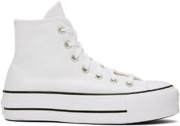 Белые кроссовки Chuck Taylor All Star Canvas Platform High Top Converse, белый/черный/белый 15520871 | white/black/white