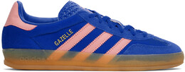 Сине-розовые кроссовки Gazelle для дома Adidas 15746601 | blue/semi pink spark/gum