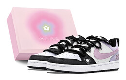 Кроссовки Nike Court Borough Skateboarding Shoes Women's Low-top Purple/black, фиолетовый bq5448-115（team88-紫喜欢你s-box) | black/purple