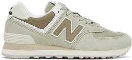 Зеленые кроссовки 574 New Balance, Olivine/Dark stoneware/Turtledove 15953831 | olivine/dark stoneware/turtledove