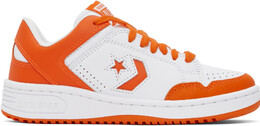 Низкие кроссовки Weapon оранжево-белого цвета Converse 16654621 | white/orange/white