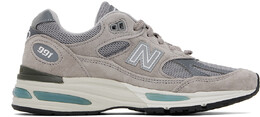 Серые кроссовки 991v2 «СДЕЛАНО в Великобритании» New Balance, Rock bridge/Alloy/Silver 15965501 | rock bridge/alloy/silver
