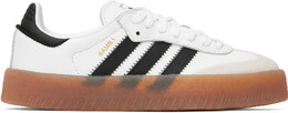 Бело-черные кроссовки Sambae Adidas 16882571 | cloud white/core black/gold metallic