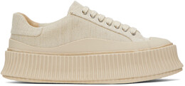 Бежевые вулканизированные кроссовки Jil Sander 13374491 | natural