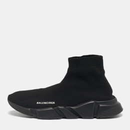 Balenciaga Black Knit Fabric Speed Trainer Sneakers Size 45 1224475