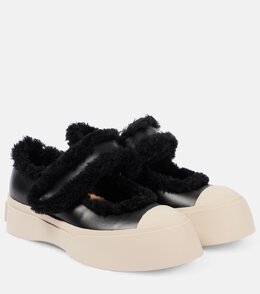 Кроссовки Pablo из кожи с подкладкой из овчины Marni, черный p00946249 | black