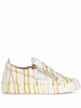 Giuseppe Zanotti paint-splatter leather sneakers 16362513