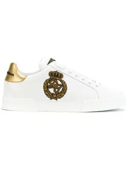 Dolce & Gabbana Portofino crown-patch leather sneakers 12228713