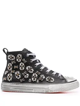 Philipp Plein Megastar crystal-embellished high-top sneakers 16613506