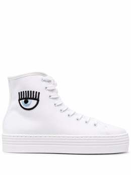 Chiara Ferragni patch-detail lace-up sneakers 17660622
