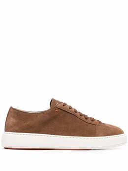 Santoni embossed logo low top sneakers 17968922