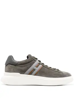 Hogan logo-patch low-top suede sneakers 18772210