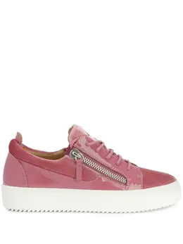 Giuseppe Zanotti Gail velvet low-top sneakers 18464844