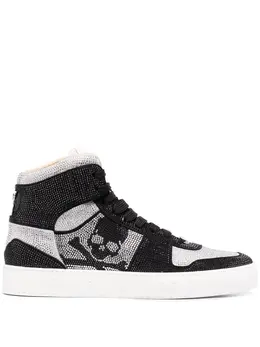 Philipp Plein Strass hi-top sneakers 17800014