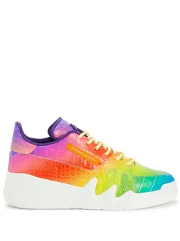 Giuseppe Zanotti rainbow crocodile-effect sneakers 19207151
