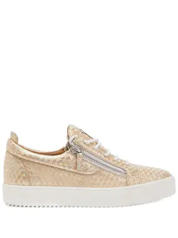 Giuseppe Zanotti Frankie Kaleido metallic-leather sneakers 19207171
