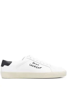 Saint Laurent embroidered-logo sneakers 19518003
