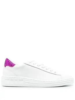 MSGM contrast heel-counter leather sneakers 18814138