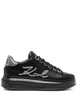Karl Lagerfeld silver-tone logo-detail sneakers 19676071
