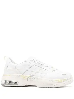Premiata panelled low-top leather sneakers 19814670