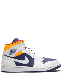 Jordan Air Jordan 1 Mid "Royal Blue/Laser Orange" sneakers 15848431