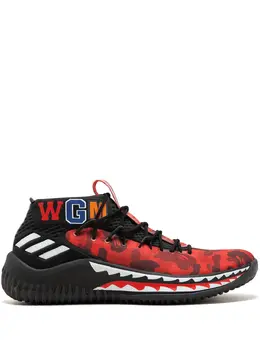 Adidas x BAPE Dame4 "Red Shark ABC Camo" sneakers 14106235