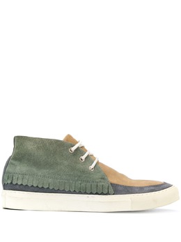 Comme des Garçons patchwork lace-up sneakers 14231266