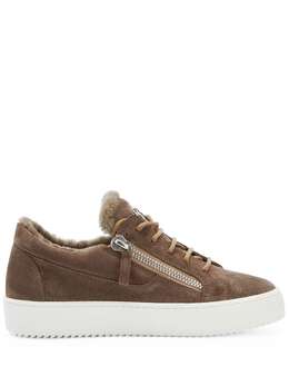 Giuseppe Zanotti Gail sheepskin trim sneakers 18425165