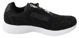 Plein Sport Black Polyester Runner Joice Sneakers - EU39/US9 4059623087130