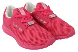 Plein Sport Fuxia Beetroot Polyester Runner Becky Sneakers - EU37/US7 4059623085891