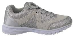 Plein Sport Silver Polyester Runner Jasmines Sneakers - EU36/US6 4059623083170