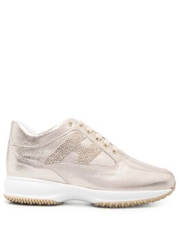 Hogan Interactive metallic low-top sneakers 18397753