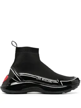 Love Moschino logo-embossed high-top sneakers 19926753