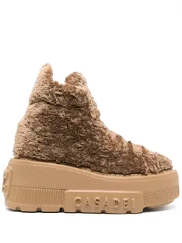 Casadei Nexus fleece-texture sneakers 20265361