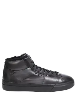 Santoni Кеды кожаные на меху 1584897