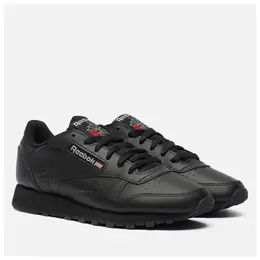 Кроссовки Reebok Женские кроссовки Reebok Classic Leather 357666, полнота F, размер 6,5 US, черный 101770587183