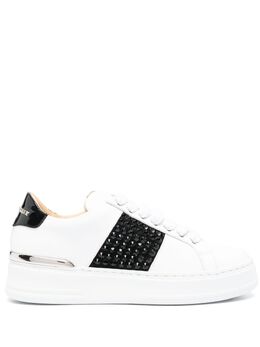Philipp Plein logo-lettering leather sneakers 20224216
