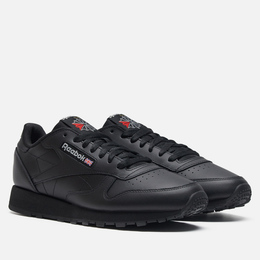 Мужские кроссовки Reebok Classic Leather, цвет чёрный, размер 44.5 EU 100008494-3681922