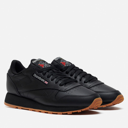 Мужские кроссовки Reebok Classic Leather, цвет чёрный, размер 41 EU 100008493-4372747
