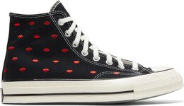 Кроссовки Converse Chuck 70 Embroidered Lips High Love Me - Black, черный a01600c | black